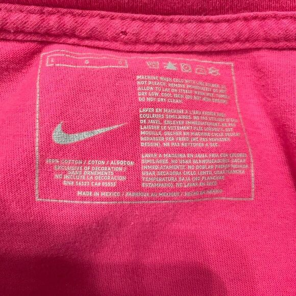 Nike Whats Better Than Great? Me. Funny hot pink y2k style graphic tee - Picture 3 of 4